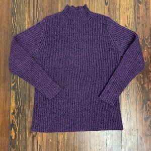 Karen Scott Womens Sz M Purple Turtleneck Sweater